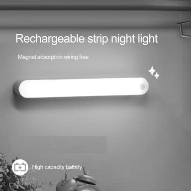 26 cm ladattava liiketunnistin LED-yövalo Magneettinen valopalkki Keltainen valo