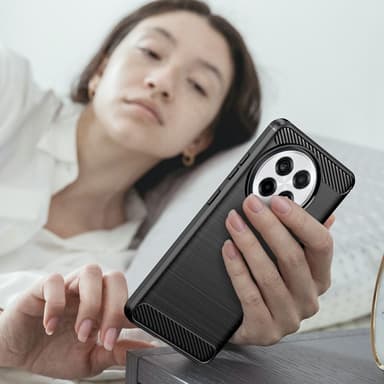 Puhelinkotelo TPU Shell Takakansi Carbon OnePlus 13R - Musta