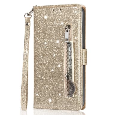 Samsung Galaxy S25 UltraTaittuva Glitter-Suojakotelo Vetoketjutaskulla