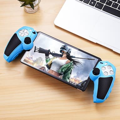 Playstation 5 / PS5 silikoninen suojakuori, liukastumista estävä suoja + joystick-suojukset - Vaaleanpunainen