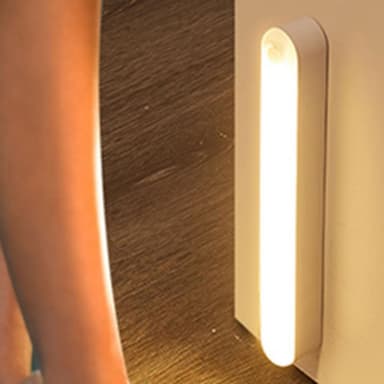 26 cm ladattava liiketunnistin LED-yövalo Magneettinen valopalkki Keltainen valo