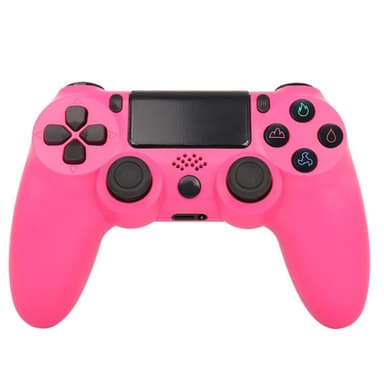 Langaton PS4-peliohjain, jossa kaiutin ja stereokuulokeliitäntä - Vaaleanpunainen