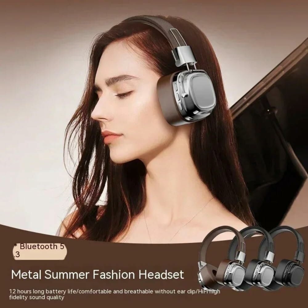 Bluetooth HiFi Sound Over Ear kuulokkeet Melunvaimennus langattomat kuulokkeet - Hopea + musta