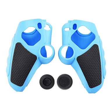 Playstation 5 / PS5 silikoninen suojakuori, liukastumista estävä suoja + joystick-suojukset - sininen