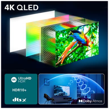 Philips 43” PUS7800 4K QLED älytelevisio (2025)