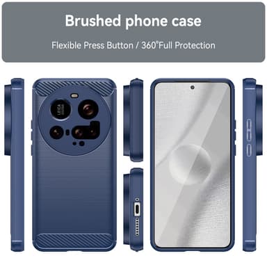 SKALO Xiaomi 15 Ultra 5G Armor Carbon Suojakuori - Sininen
