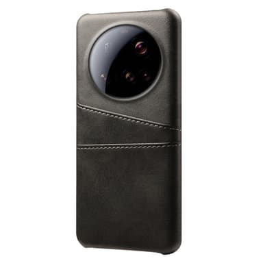 SKALO Xiaomi 15 Ultra 5G PU-Nahkainen Kortholderi Suojakuori - Musta