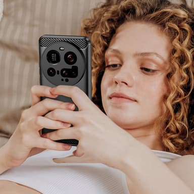 SKALO Xiaomi 15 Ultra 5G Armor Carbon Suojakuori - Musta