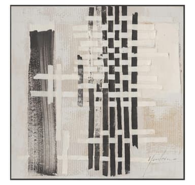 Maalaus kehyksellä 80x80cm, abstrakti kuvio