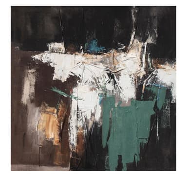 Öljymaalaus 120x120cm, abstrakti ilta