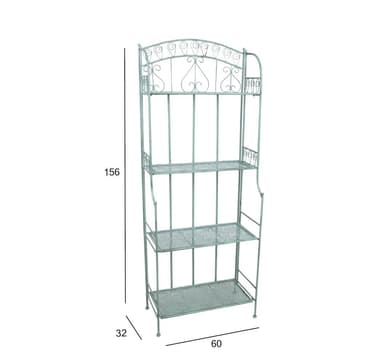 Hylly MINT 60x32xH156cm, antiikinvihreä
