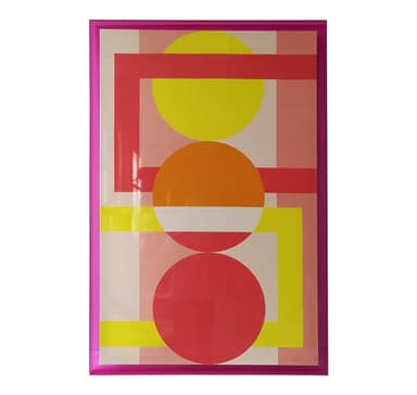 Seinätaide WALLY 80x120cm, abstrakti auringonlasku, akryyli