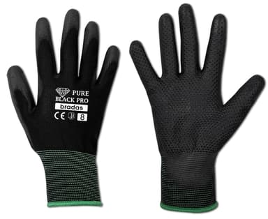 24 tuotteen paketti. Käsineet PURE BALCK PRO PU, koko 10