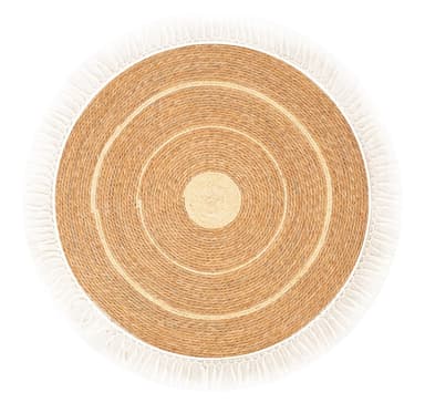 Matto SELITA D100cm, luonnollinen hapsuilla