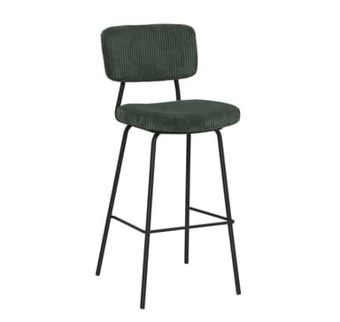 Baarituoli KEIU 46x49xH107cm, tummanvihreä vakosametti