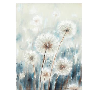 Öljymaalaus 60x80cm, lentäviä voikukkia