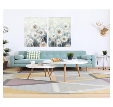 Öljymaalaus 60x80cm, lentäviä voikukkia
