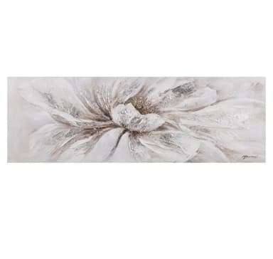 Öljymaalaus 50x150cm, valkoinen kukka