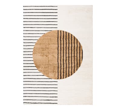 Matto TOULOUSE-3, 133x190cm, valkoinen/okra