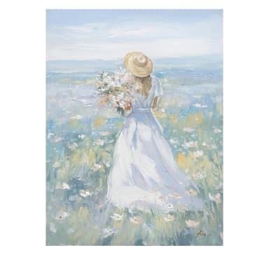 Öljymaalaus 90x120cm, nainen kävelee