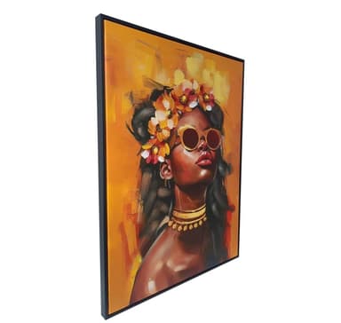 Seinätaide WALLY 60x80cm, nainen ja kukkia 2