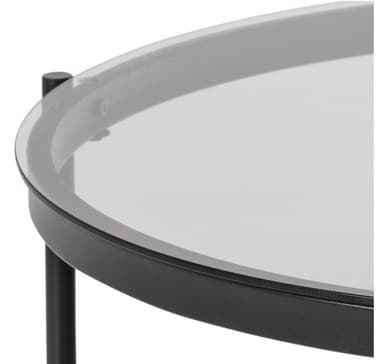 Sohvapöytä BAYONNE, D79xH42cm, savulasi