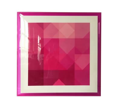 Seinätaide WALLY 80x80cm, pinkki, akryyli