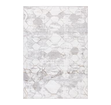 Matto SALAMANCA-3, 133x190cm, hopea/valkoinen