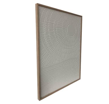 Seinätaide WALLY 60x80cm, abstrakti valkoinen