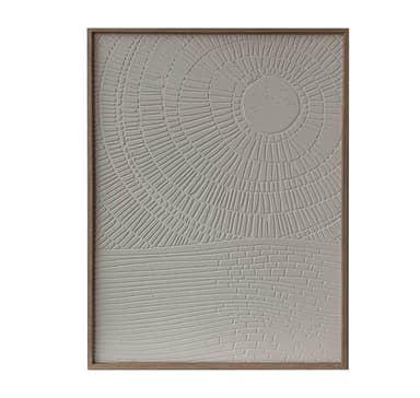 Seinätaide WALLY 60x80cm, abstrakti valkoinen
