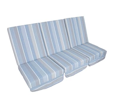 Tyynykeinut MONTREAL 114x52x9cm, harmaa-beige raita, 3kpl