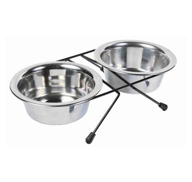 Sarja teräskulhoja korotetulla pohjalla Eat on Feet, 2 × 0,45 l/ø 12 cm