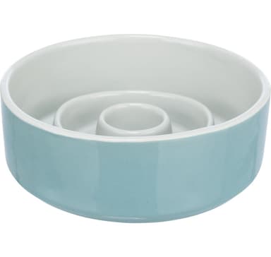 Slow Feeding kulho, keraaminen, 0,45 l/ø 14 cm, harmaa/sininen