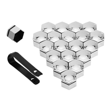 Pyörän mutterin suojus / Pyörän pultin suojus 20 kpl asennustyökalulla 19 mm