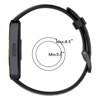 Kellohihna Huawei Band 8:lle, valmistettu hengittävästä TPU:sta Musta