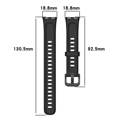 Kellohihna Huawei Band 8:lle, valmistettu hengittävästä TPU:sta Musta