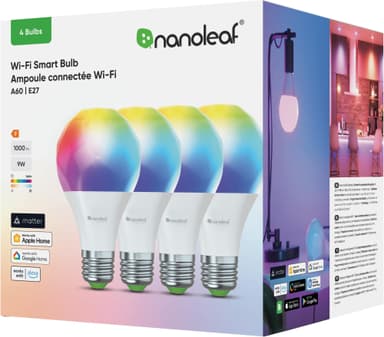 Nanoleaf Essential RGB LED älylamppu 9 W E27 (4 kpl)