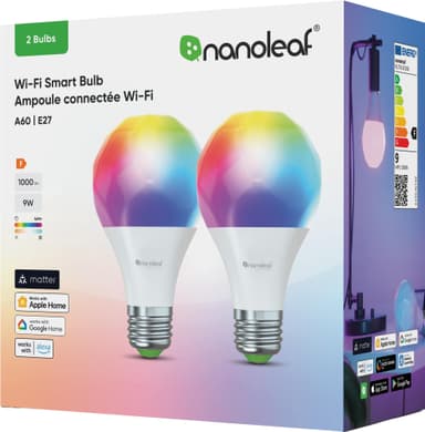 Nanoleaf Essential RGB LED älylamppu 9 W E27 (2 kpl)