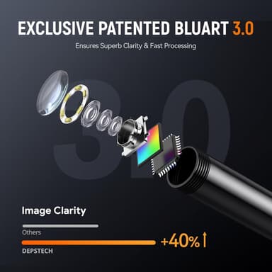 Endo-/Boreoskooppi Kamera 1080P Digitaalinen Tarkastuskamera, 3,5 m kaapeli 7 mm IP67 4,3'' IPS-näyttö, 6x LED