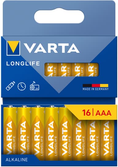 Varta Longlife Power AAA paristot 7042381 16 kpl (keltainen)