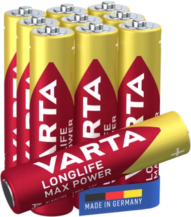 Varta Longlife Power AAA paristot 7042379 10 kpl (punainen)