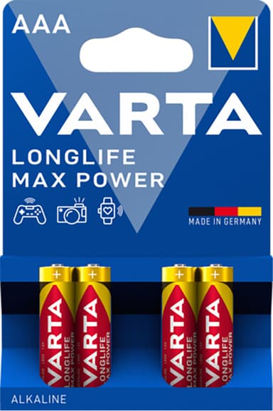 Varta Longlife Max Power AAA paristot (4 kpl)