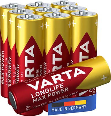 Varta Longlife Power AA paristo 7042378 10 kpl (punainen)