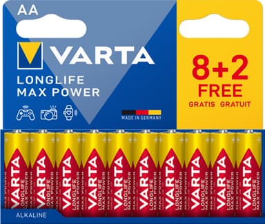 Varta Longlife Power AA paristo 7042378 10 kpl (punainen)