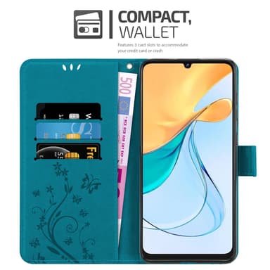 ZTE Blade V50 Vita Suojakuori Lompakkokotelo Kukka