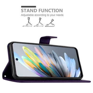 ZTE Blade A75 4G Suojakuori Lompakkokotelo Kukka