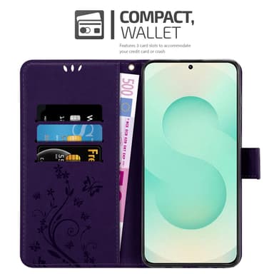 Samsung Galaxy S25 Plus Suojakuori Lompakkokotelo Kukka