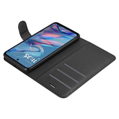 Motorola MOTO G45 Suojakuori Lompakkokotelo (Musta)