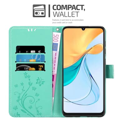 ZTE Blade V50 Vita Suojakuori Lompakkokotelo Kukka