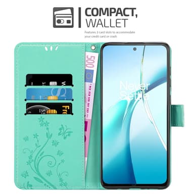 OnePlus Nord CE4 Lite Suojakuori Lompakkokotelo Kukka